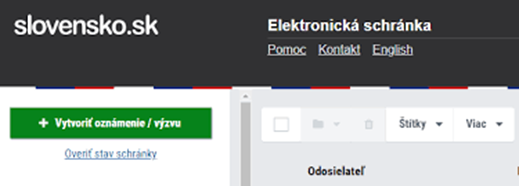 Slovensko.sk elektronická schránka